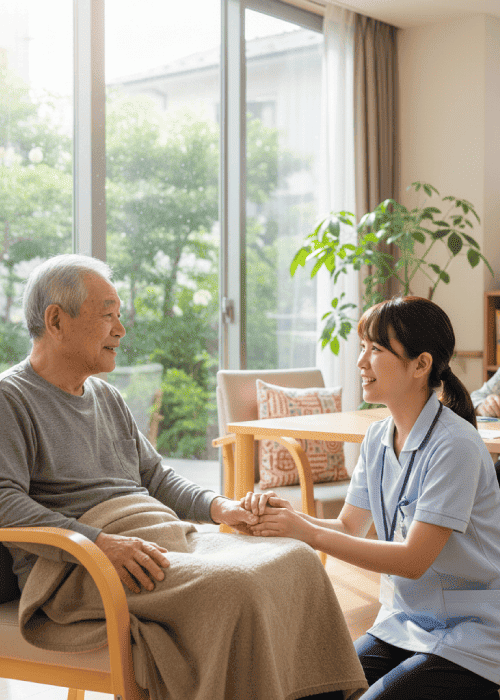 ひのさかメディカルワークスの医療的ケアの様子