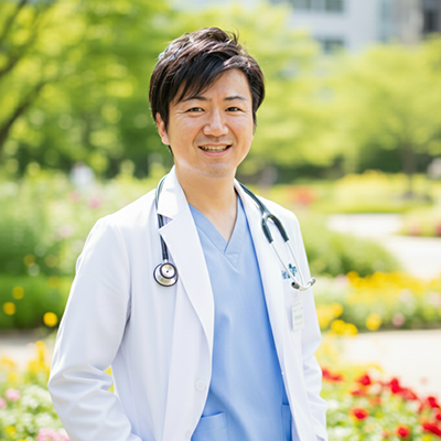 患者とスタッフが談笑している様子